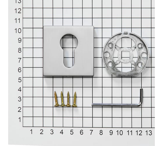 Ключевина под цилиндр Doorlock DL ES02/S/С MBSN матовый никель, квадратная розетка, 1 шт 73376