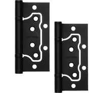 Петля карточная без врезки Doorlock H100/76/2BB Black черная, 100x76x2,5 мм, 2 шт 77022