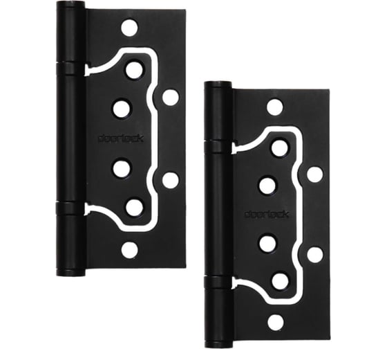 Петля карточная без врезки Doorlock H100/76/2BB Black черная, 100x76x2,5 мм, 2 шт 77022 1