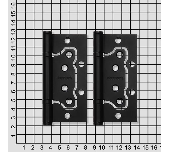 Петля карточная без врезки Doorlock H100/76/2BB Black черная, 100x76x2,5 мм, 2 шт 77022