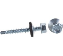 Кровельные саморезы с буром ПАРТНЕР 4,8x35 белый цинк 250 шт ФАС 76926 250 74