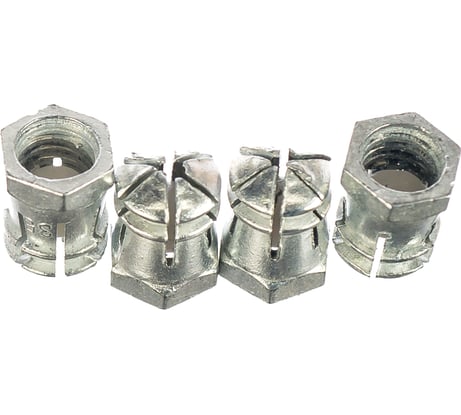 Мебельный металлический дюбель Element (бусола) М6 цинк 80 шт 131530