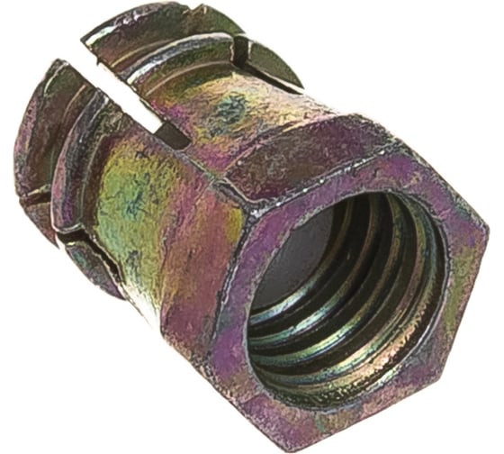 Дюбель мебельный металлический бусола Element М6 цинк 4 шт 131530