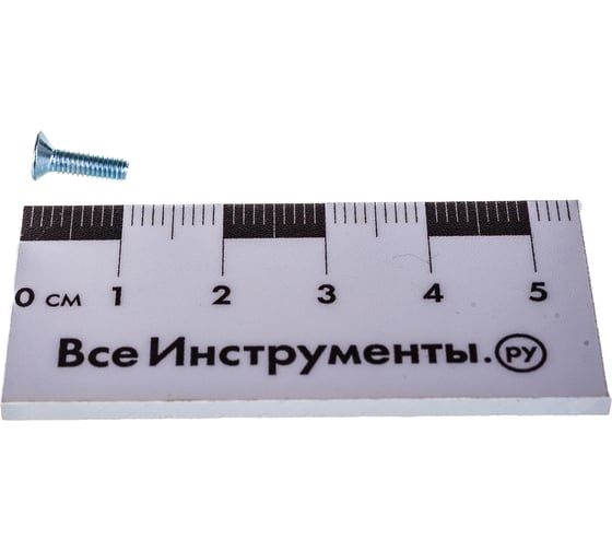 Винт потайной Стройбат DIN 965 М3x10 белый цинк 092931