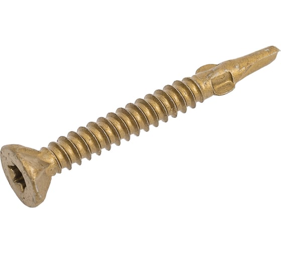 Саморез TULSTOR Wing Screw флюгель, дерево-металл, желтый антикор 1000+; TX 25 4,8x45 уп.400шт 904336