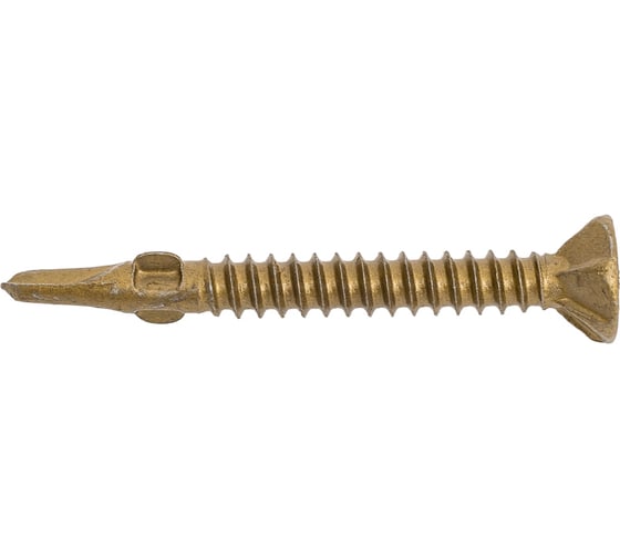 Саморез TULSTOR Wing Screw флюгель, дерево-металл, желтый антикор 1000+; TX 25 4,8x45 уп.400шт 904336