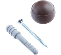 Напольный ограничитель двери Element пластмассовый 8х60 коричневый 1 шт 018090