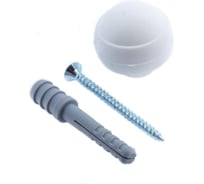 Напольный ограничитель двери Element пластмассовый 8х60 белый 1 шт 018120