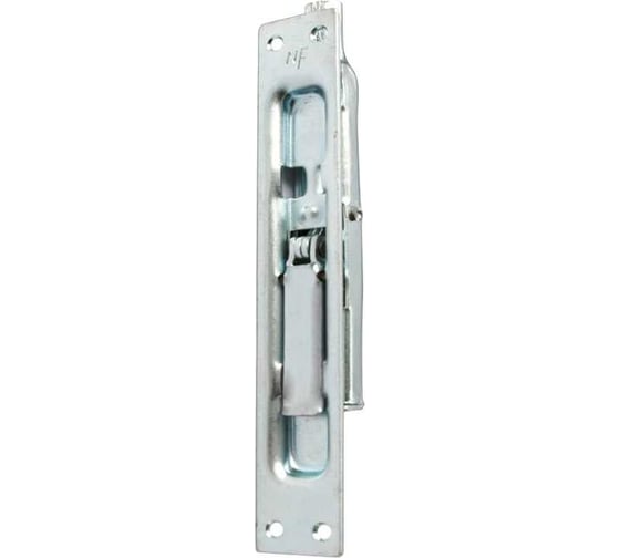 Шпингалет торцевой Doorlock NF123.1 оцинкованный, длина хода 18 мм, планка 25x160 мм, резьба М8 06370