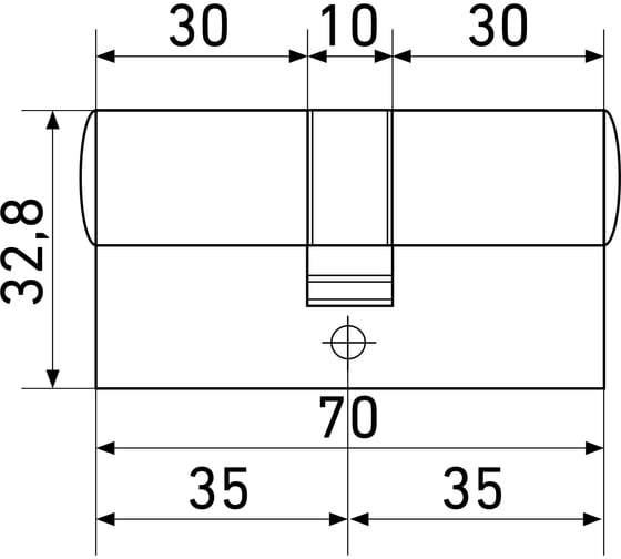 Цилиндровый механизм Стандарт MAX 70 (35x35) AB 5 ключей перф., ключ/ключ 16019