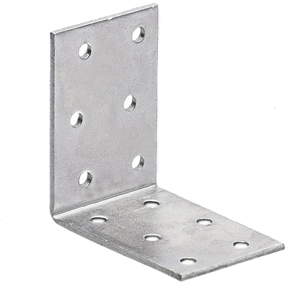 Перфорированная угловая пластина Suki 60x60x40x2.5 мм, белый цинк ...