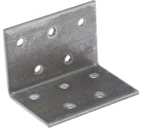 Перфорированная угловая пластина Suki 40x40x60x2.5 мм, белый цинк 158310