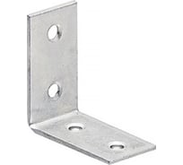 Перфорированная угловая пластина Suki 40x40x20x2 мм, белый цинк 158290