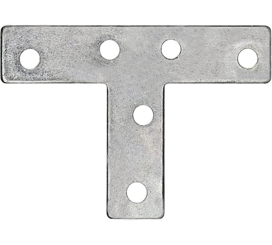 Перфорированная Т-образная пластина Suki 70x35x15x1.8 мм, белый цинк 158280