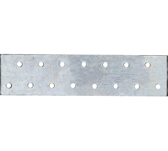Перфорированная прямая пластина Suki 40x160x2 мм, белый цинк 158140