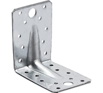 Перфорированная угловая пластина Suki 90x90x65x2 мм, усиленная, белый цинк 158460