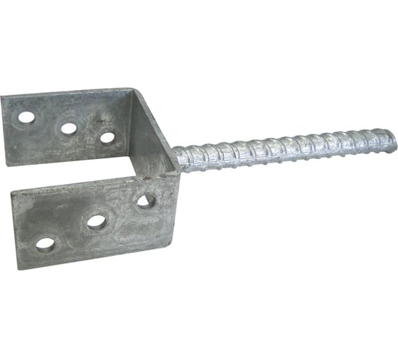 U-образный наконечник колонны с изогнутым штырем Suki 101x65x200 мм, белый цинк 158760 1