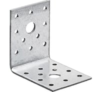 Перфорированная угловая пластина Suki 70x70x55x2.5 мм, белый цинк 158430