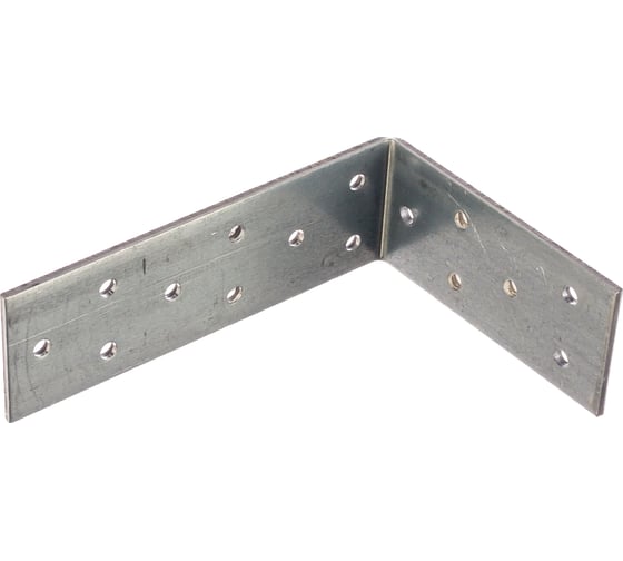 Перфорированная угловая пластина Suki 90x120x40x2.75 мм, белый цинк 158400 1