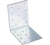Перфорированная угловая пластина Suki 80x80x60x2.5 мм, белый цинк 158370
