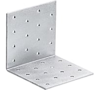 Перфорированная угловая пластина Suki 80x80x80x2,5 мм белый цинк 1 шт 158380