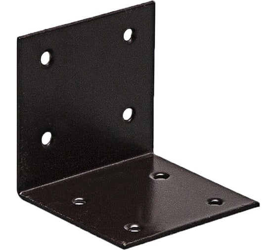 Крепежный широкий уголок Suki 60x60x60x2,0мм коричневый 1 шт 159330