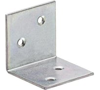 Крепежный широкий уголок Suki 40x40x40x2,0 мм белый цинк 1 шт 159280