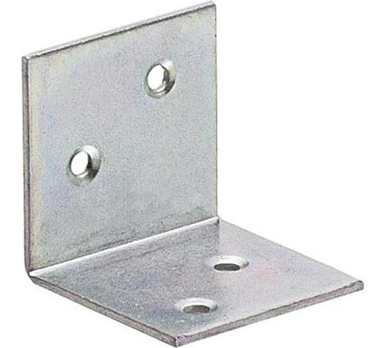 Крепежный широкий уголок Suki 40x40x40x2,0 мм белый цинк 1 шт 159280