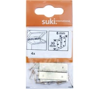 Петля для шкатулки Suki 12x30x0,5 латунированная 4 шт 159790
