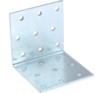 Перфорированная угловая пластина Suki 60x60x60x2,5 мм белый цинк 1 шт 158350