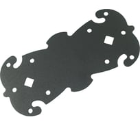 Пластина крепёжная Металлист фигурная, 205х96х2.1 мм, пол. чёрный, 15 шт. 0000000001929