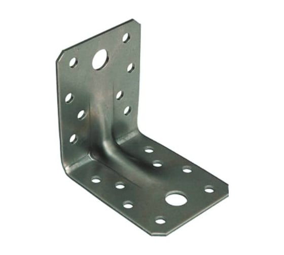 Уголок крепёжный Металлист 70х70х55х1.5 мм, усил., цинк, 40 шт. 0000000001663 1