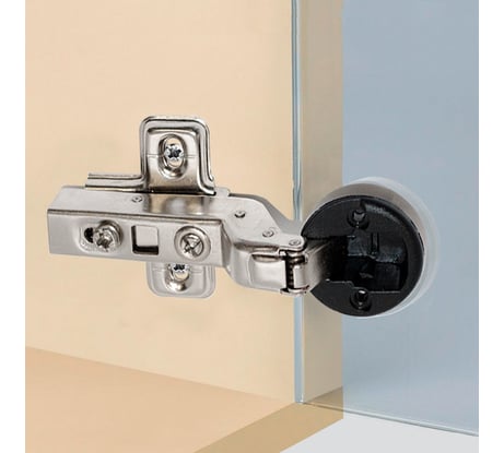 Петля мебельная вкладная для стеклянных дверей Trodos SLIDE-ON с крышкой 38гр, 2шт 314020-3