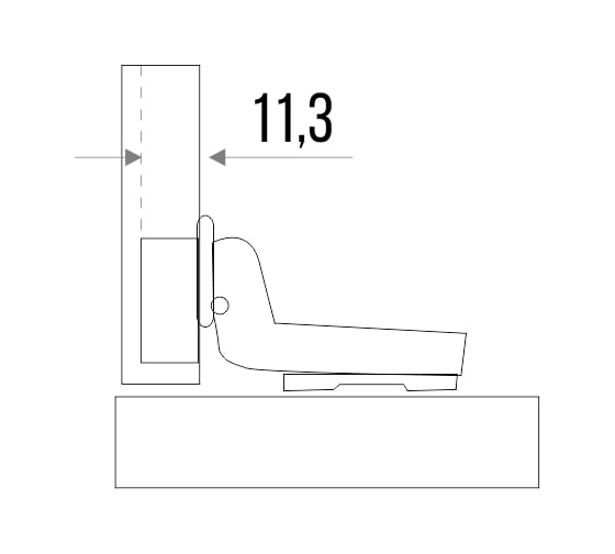 Петля мебельная вкладная Trodos SLIDE-ON 52гр, 2шт 314011-3