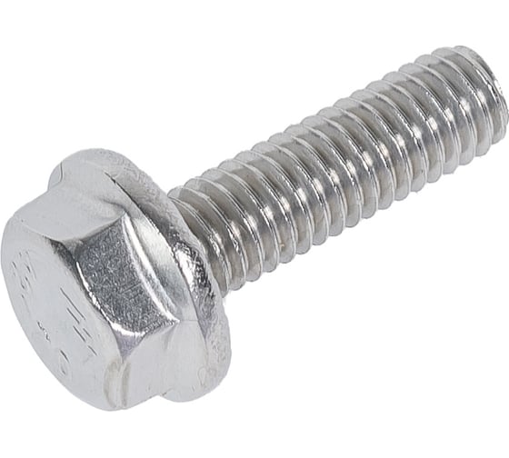 Болт с фланцем Insparion DIN 6921, А2 нержавеющий, М6x20, рифленый (10 шт) С1-00001957