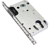Корпус замка с магнитной защелкой Doorlock DL441M/С/50/85/18/SN, матовый никель, под цилиндр, бэксет 50 мм, межосевое расстояние 85 мм 75303