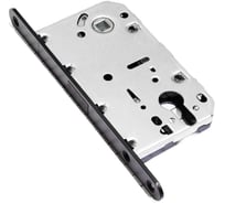 Корпус замка с магнитной защелкой Doorlock DL451M/С/50/85/18/Black, черный, под цилиндр, бэксет 50 мм, межосевое расстояние 85 мм 75292