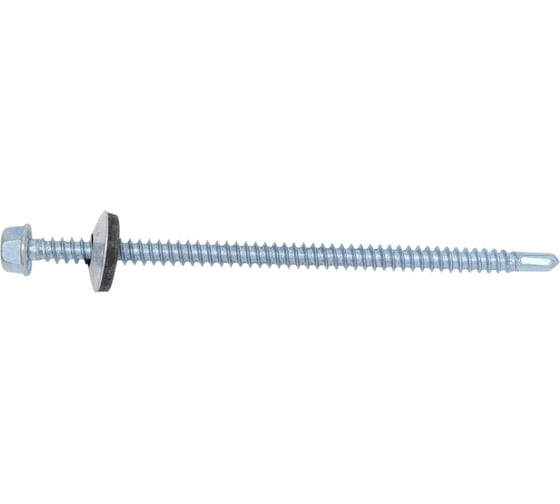 Саморез для крепления кровли STEELREX сверло, цинк 5.5x102, 100 шт. 0119055102B100010008