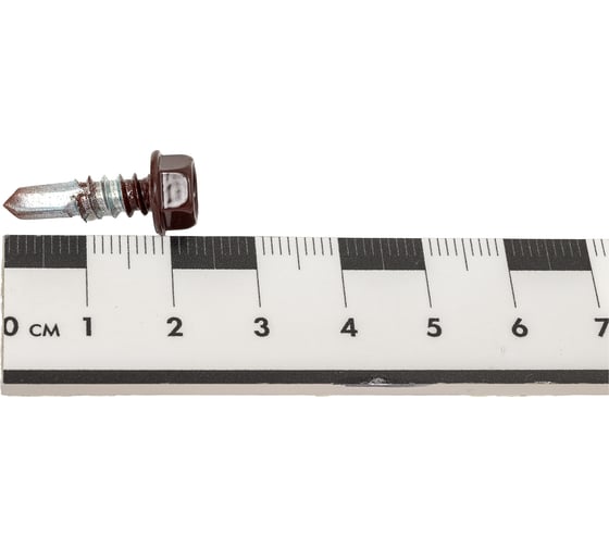 Саморез для крепления кровли STEELREX RAL8017 5.5x19, 70 шт. 0140055019B4000070328017