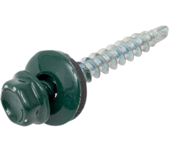 Саморез для крепления кровли STEELREX RAL6005 4.8x35, 60 шт. 0140048035B4000060326005