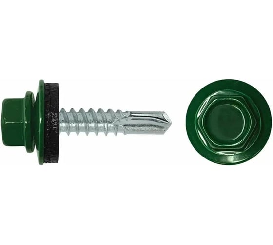 Саморез для крепления кровли STEELREX RAL6005 5.5x19, 70 шт. 0140055019B4000070326005