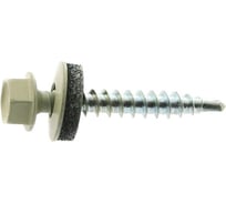 Саморез кровельный STARFIX 4.8x35 мм, цинк, шайба с прокл., PT1, RAL 1014, 4500 шт. SM-106245-4500