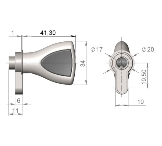 Вертушка с заглушкой CRIT Vt8-Хп (Р-238-St-Хп) 03321