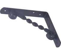 Кронштейн фигурный Дверной Страж 150x125 чёрный ДС74344