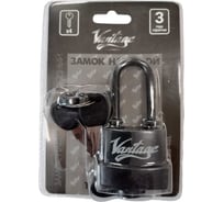 Навесной замок с длинной дужкой, 4 ключа Vantage LD3-40L