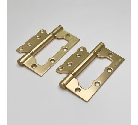 Петля дверная VETTORE FLUSH 100×75×2.5mm SSG Сатинированное Золото, 2шт 20639
