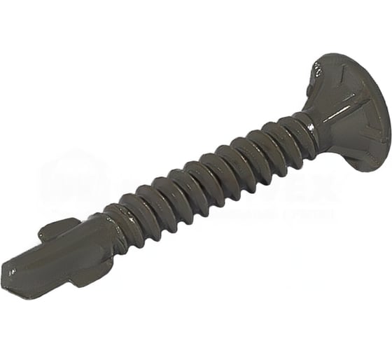 Саморез для облицовочных панелей HARDWEX ТМ HWX2-GE-P9-4.2x32 мм, Phillips №2, GREY E-COAT, 500 5190040932456