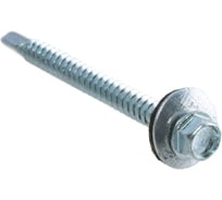 Кровельные саморезы с буром Стройбат 5,5x51 белый цинк 305670