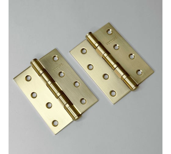 Дверная петля VETTORE 100×75×2.5-4BB SSG (Сатинированное золото) 2шт 20579 1