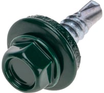 Кровельный саморез KRANZ 4,8x19 мм, окрашенный RAL 6005, 250 шт. 1204-4819-3